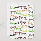 Colorful Snakes Python Reptile Birthday Party Kaart (Achterkant)