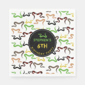 Colorful Snakes Python Reptile Birthday Party Servet (Voorkant)