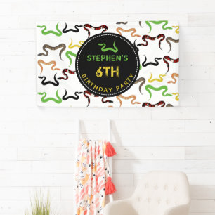 Colorful Snakes Python Reptile Birthday Party Spandoek