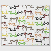 Colorful Snakes Python Reptile Patroon Cadeaupapier (Vlak)