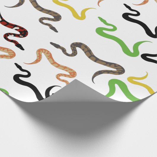 Colorful Snakes Python Reptile Patroon Cadeaupapier (Hoek)
