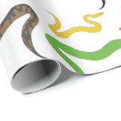 Colorful Snakes Python Reptile Patroon Cadeaupapier (Rol Hoek)