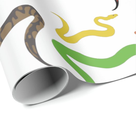 Colorful Snakes Python Reptile Patroon Cadeaupapier (Rol Hoek)