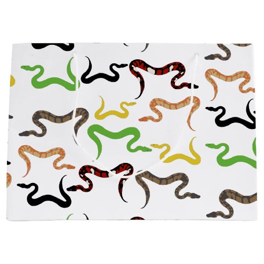 Colorful Snakes Python Reptile Patroon Groot Cadeauzakje (Voorkant)