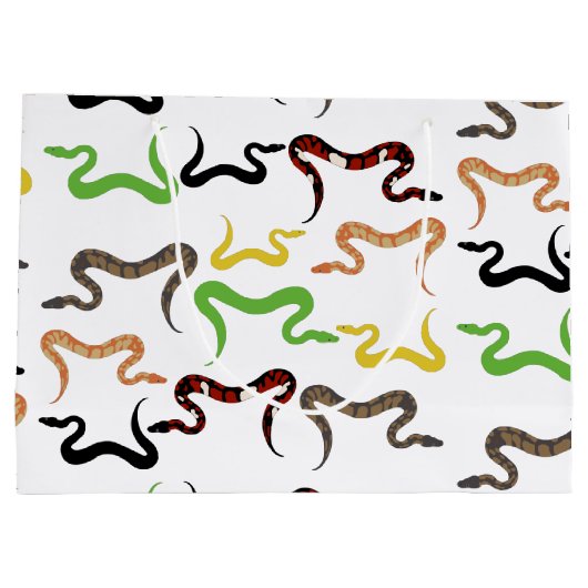 Colorful Snakes Python Reptile Patroon Groot Cadeauzakje (Achterkant)