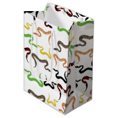 Colorful Snakes Python Reptile Patroon Medium Cadeauzakje (Voorkant Gekanteld)