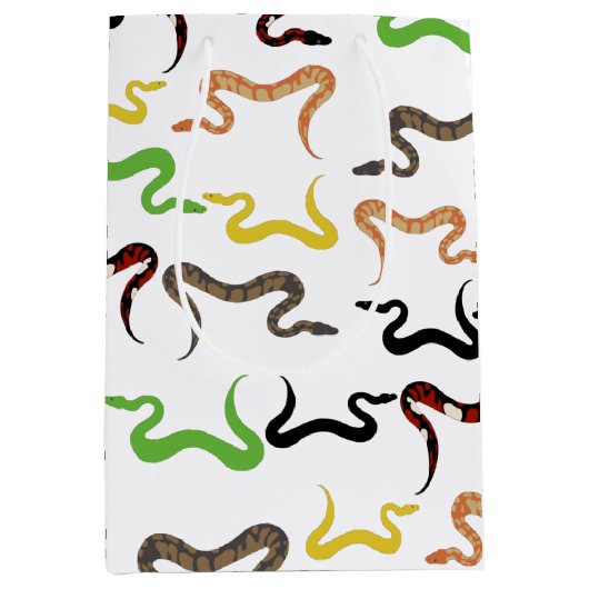 Colorful Snakes Python Reptile Patroon Medium Cadeauzakje (Voorkant)