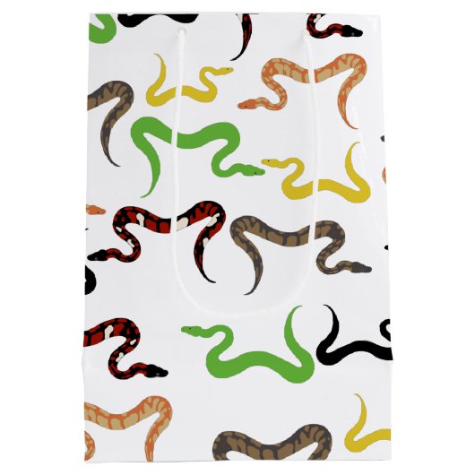 Colorful Snakes Python Reptile Patroon Medium Cadeauzakje (Achterkant)