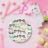 Colorful Snakes Python Reptile Patroon Papieren Bordje (Feest)