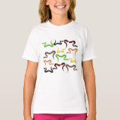 Colorful Snakes Python Reptile Patroon T-shirt (Voorkant)