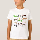 Colorful Snakes Python Reptile Patroon T-shirt (Voorkant)