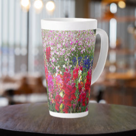 Colorful Snapdragon Garden Floral Latte Mok