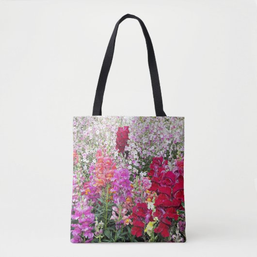 Colorful Snapdragon Garden Floral Tote Bag (Voorkant)