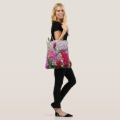 Colorful Snapdragon Garden Floral Tote Bag (Op model)