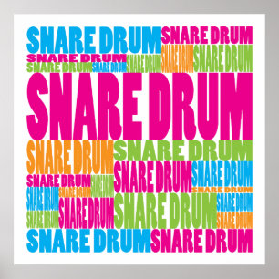 Colorful Snare Drum Poster