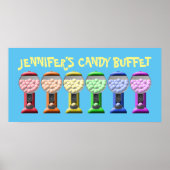 Colorful Snoep Buffet Sign. Poster (Voorkant)