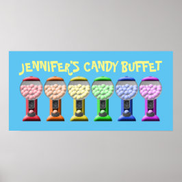 Colorful Snoep Buffet Sign. Poster