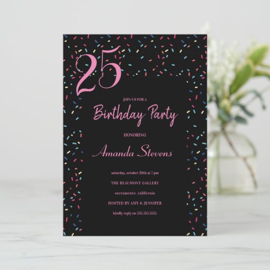 Colorful Snoep Drift Pattern Birthday Kaart (Staand voorkant)