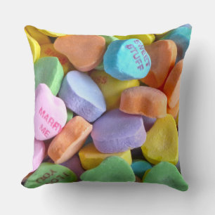Colorful Snoep Hearts Pillow Kussen