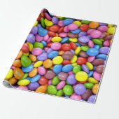 Colorful Snoep Kerstmis Cadeaupapier (Uitgerold)