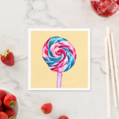 Colorful snoep lolly waterverf art. servet (Insitu)