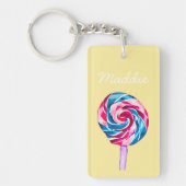 Colorful snoep lolly waterverf art. sleutelhanger (Voorkant)