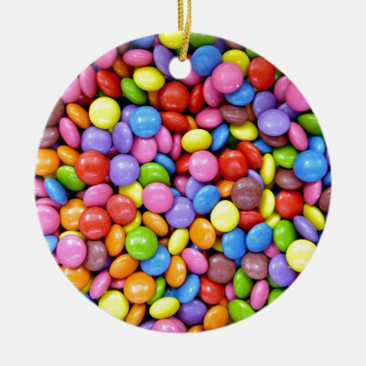 Colorful Snoep Patroon Keramisch Ornament (Voorkant)