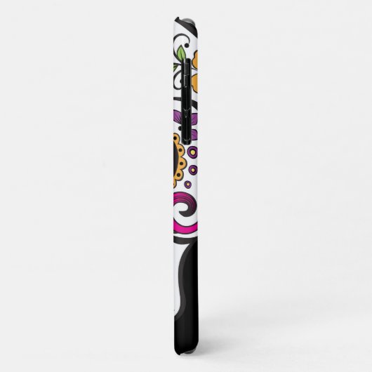 Colorful Snoep Skull Hoesje-Mate iPhone Case (Achterkant/links)