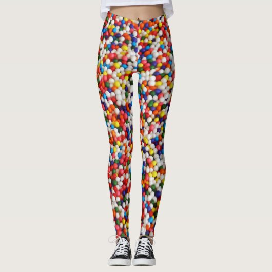 Colorful Snoep Sprinkle Balls Leggings (Voorkant)