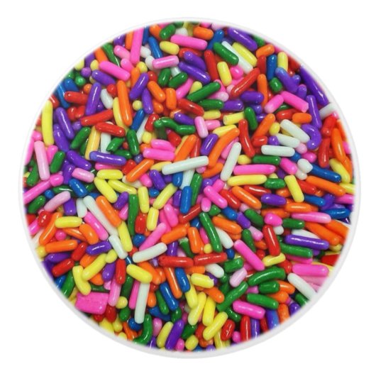 Colorful Snoep Sprinkles Keramische Knop (Voorkant)