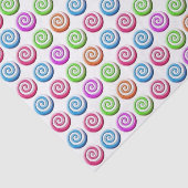 Colorful Snoep Swirls Patroon Tissuepapier (Detail)