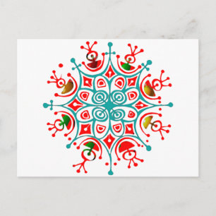 Colorful Snowflake Briefkaart