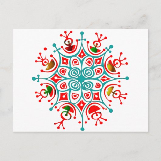 Colorful Snowflake Briefkaart (Voorkant)
