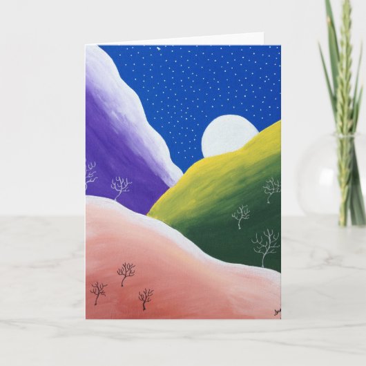 Colorful Snowflake kerstboomkunst Feestdagen Kaart (Voorkant)