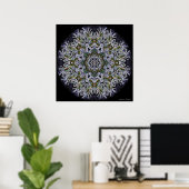 Colorful Snowflake Mandala Poster (Thuiskantoor)