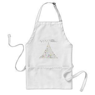 Colorful Snowflake Merry kerstboom Standaard Schort