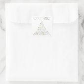 Colorful Snowflake Merry kerstboom Vierkante Sticker (Tas)