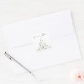 Colorful Snowflake Merry kerstboom Vierkante Sticker (Envelop)