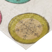 Colorful Snowflake Orbs op White Tablecloth Tafelkleed (Gekanteld)