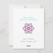 Colorful Snowflake Prettige feestdagen Custom Feestdagenkaart (Achterkant)