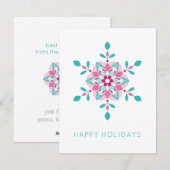 Colorful Snowflake Prettige feestdagen Custom Feestdagenkaart (Voorkant / Achterkant)