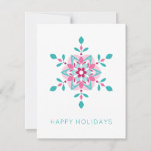 Colorful Snowflake Prettige feestdagen Custom