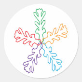 Colorful Snowflake Stickers (Voorkant)
