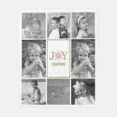 Colorful Snowflake Whimsical Joy Foto Fleece Deken (Voorkant)