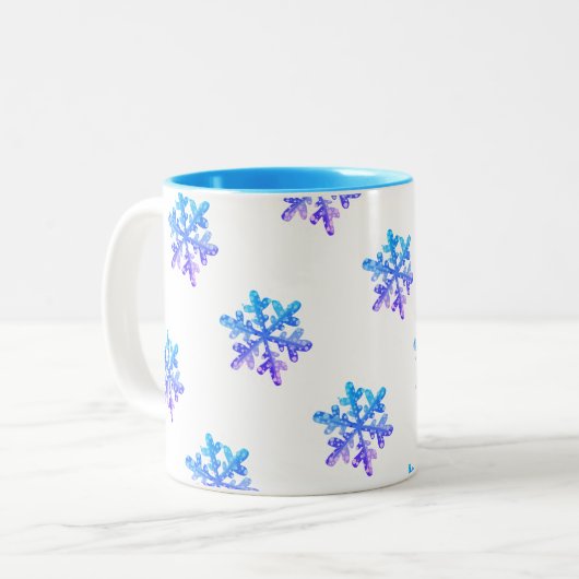 Colorful Snowflakes Gift Mok (Voorkant links)