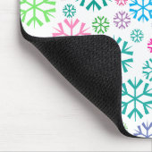 Colorful Snowflakes Patroon op wit Muismat (Hoek)