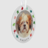 Colorful Snowflakes Pet 2 met Kerstmis Ornament (voorkant)