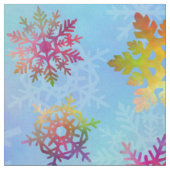 Colorful Snowflakes Winter Kerstmis  Stof (Close Up)