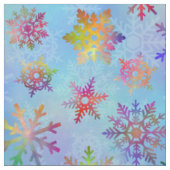 Colorful Snowflakes Winter Kerstmis  Stof (Swatch)
