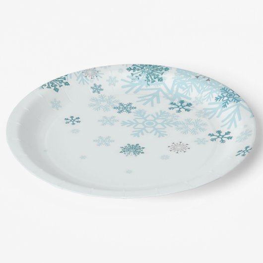 Colorful Snowlakes Papieren Bordje (Gekanteld)